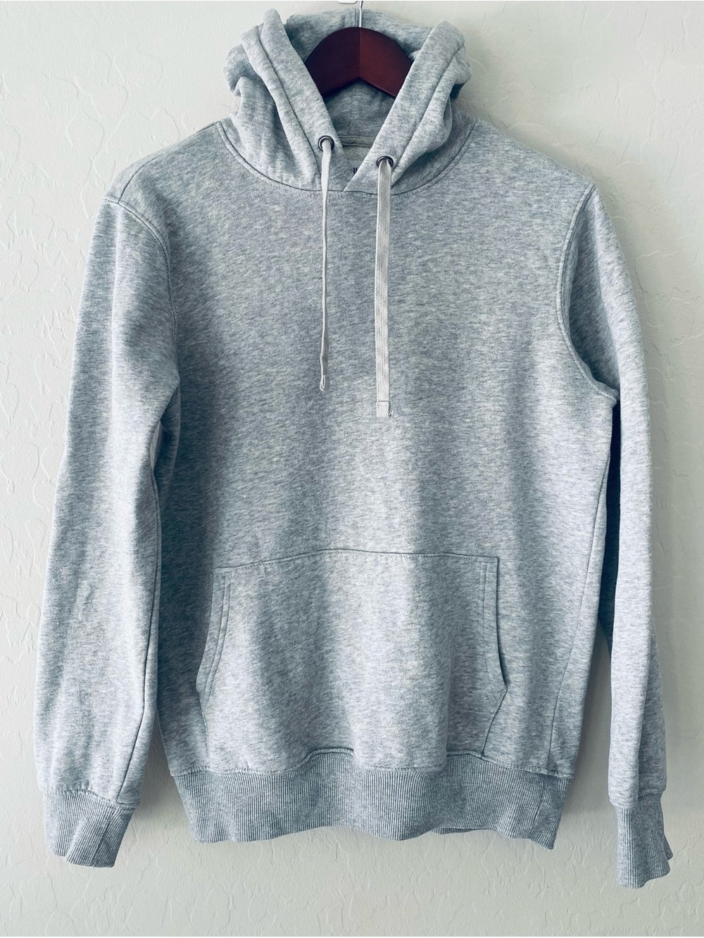 Goodfellow & Co Light Grey Heather Pullover Fleece Hoodie Mens Small Unisex